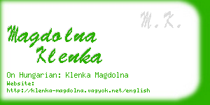 magdolna klenka business card